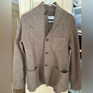 Buck Mason Tan Wool Blend Cardigan